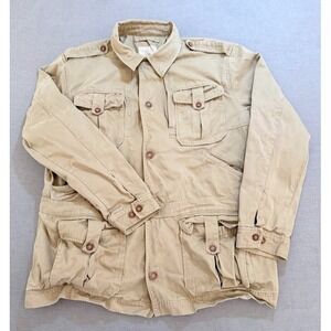Vintage‎ Remington 1816 Jacket Adult Extra Large Button Beige Coat Outdoor Mens